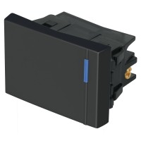 Interruptor sencillo 1.5 módulos, línea Española, color negro APSE15-EN Volteck